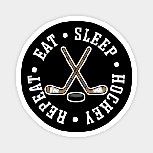 Eat Sleep Hockey Repeat Ice Hockey Field Hockey Cute Funny Magnet